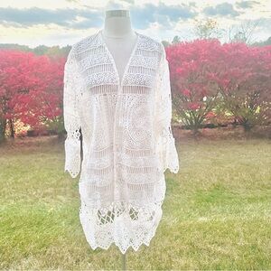 Rafaella Crochet Plus Size Coverup
